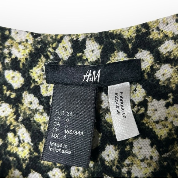 H&M Black Floral Dress 6 - Picture 4 of 7